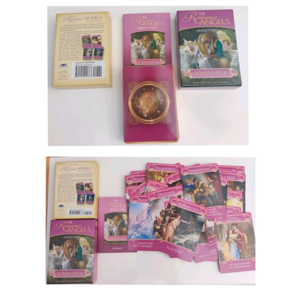Vtg Romance Angels Oracle Cards Deck & Guidebook by Doreen Virtue OOP Original